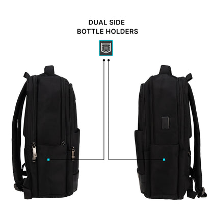 Brussels 21L Black Laptop Backpack