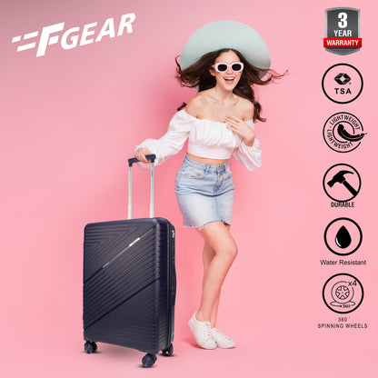 Aegis 26" Navy Blue Check-in Medium Suitcase