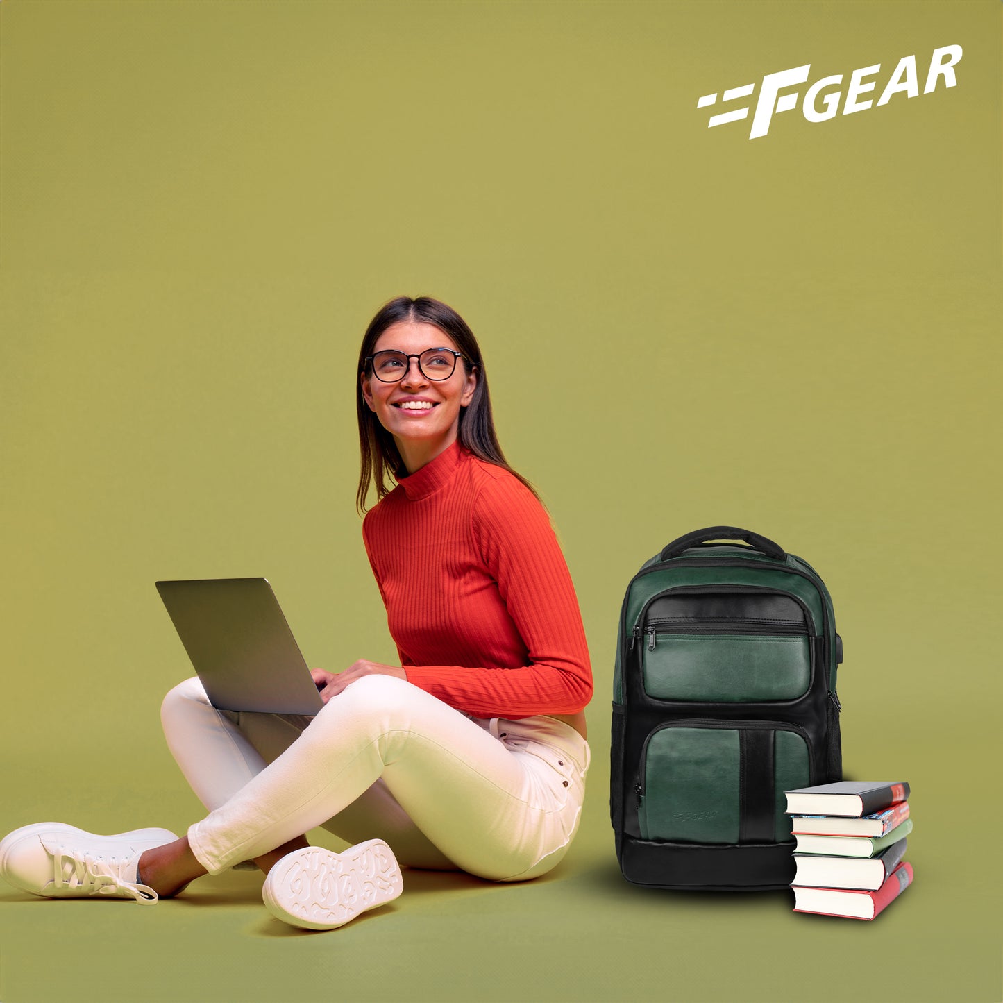 Mantra V2 28L Olive Green Laptop Backpack with raincover