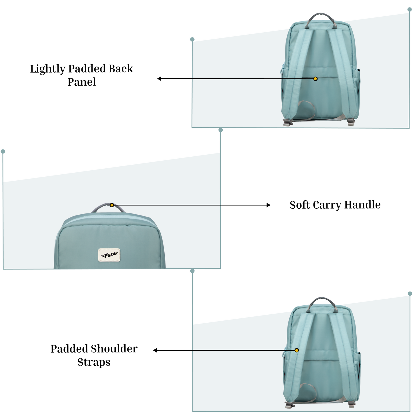 Cannes Light Green 12L Laptop Backpack