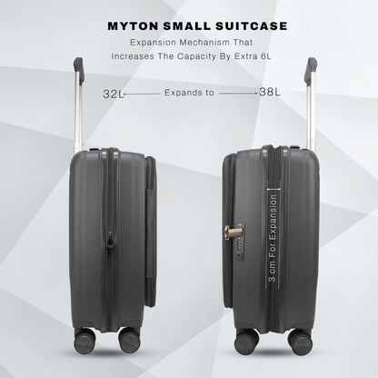 F Gear Myton Small Front Opening Dark Grey Cabin Strolley