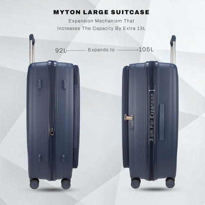 F Gear Myton Large Front Opening Navy Check-in Strolley