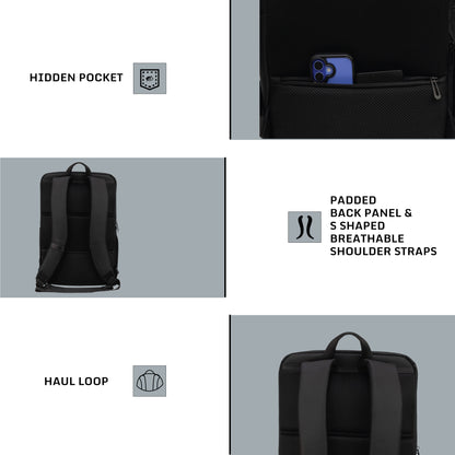 Auronix 22L Black Laptop Backpack