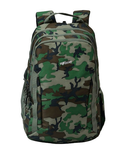 F Gear Military Raider Woodland A Camo 30 Liter Backpack with Rain Cover (2811)