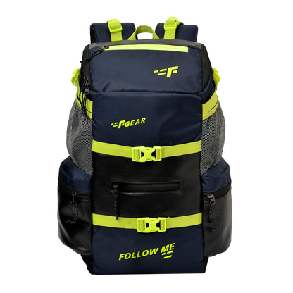 Larkin 28L Navy Blue Black Backpack with Rain Cover