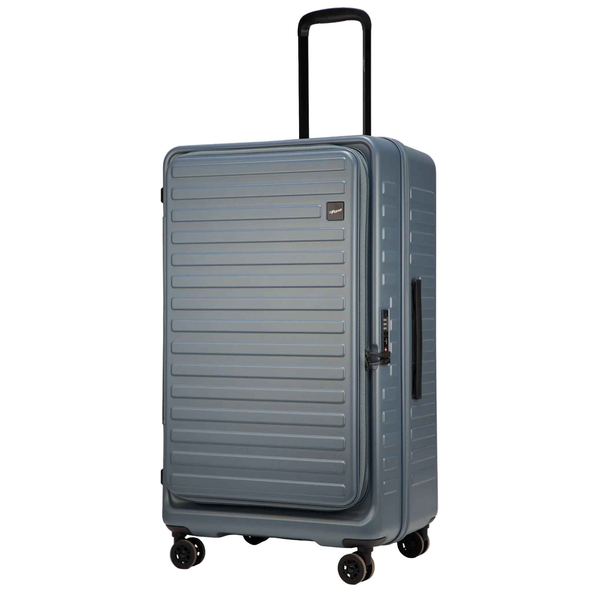 Windsor Stone Blue 76 cms Large Front Opening Trunk-Style Check-in Strolley with Expander