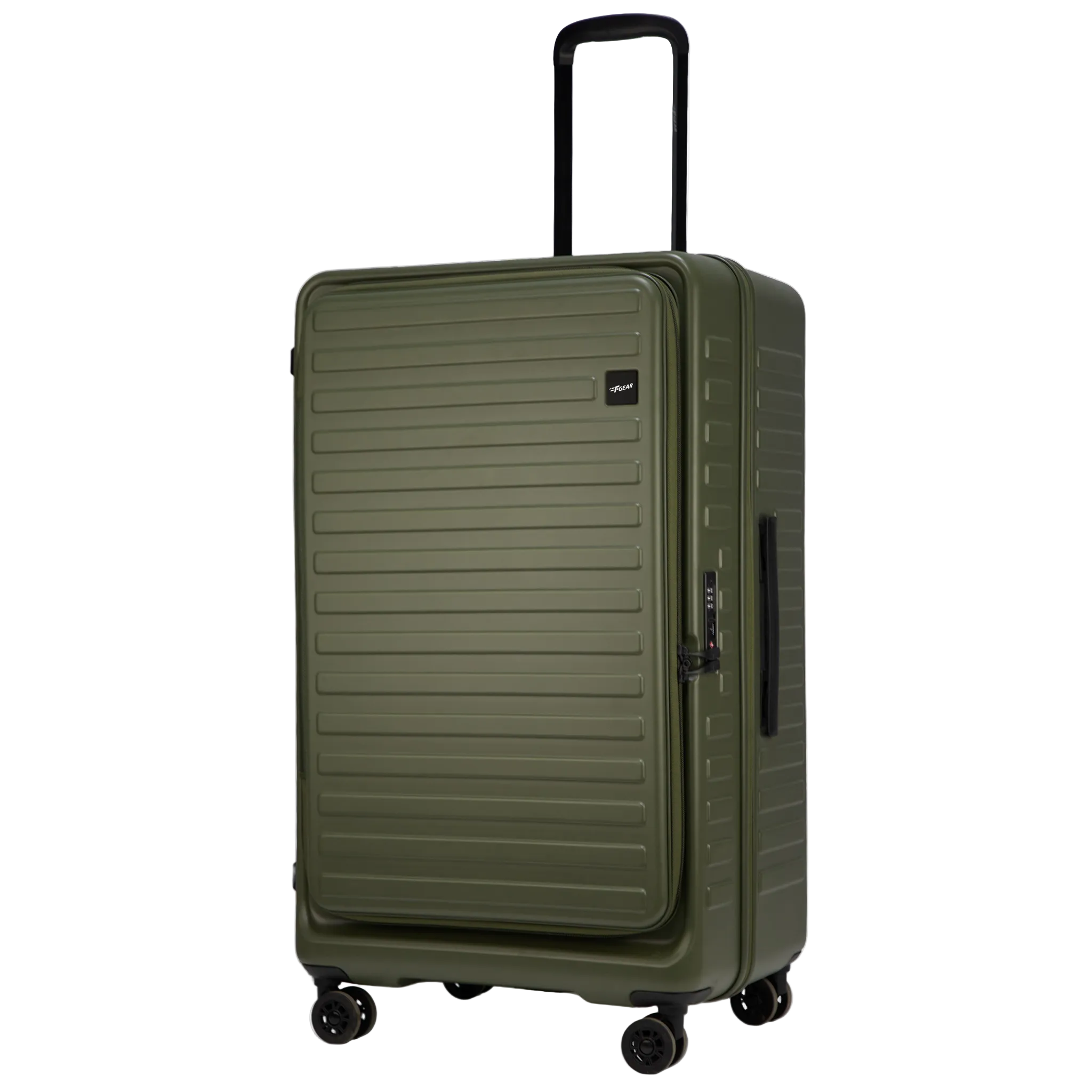 Windsor Army Green 76 cms Large Front Opening Trunk-Style Check-in Strolley with Expander