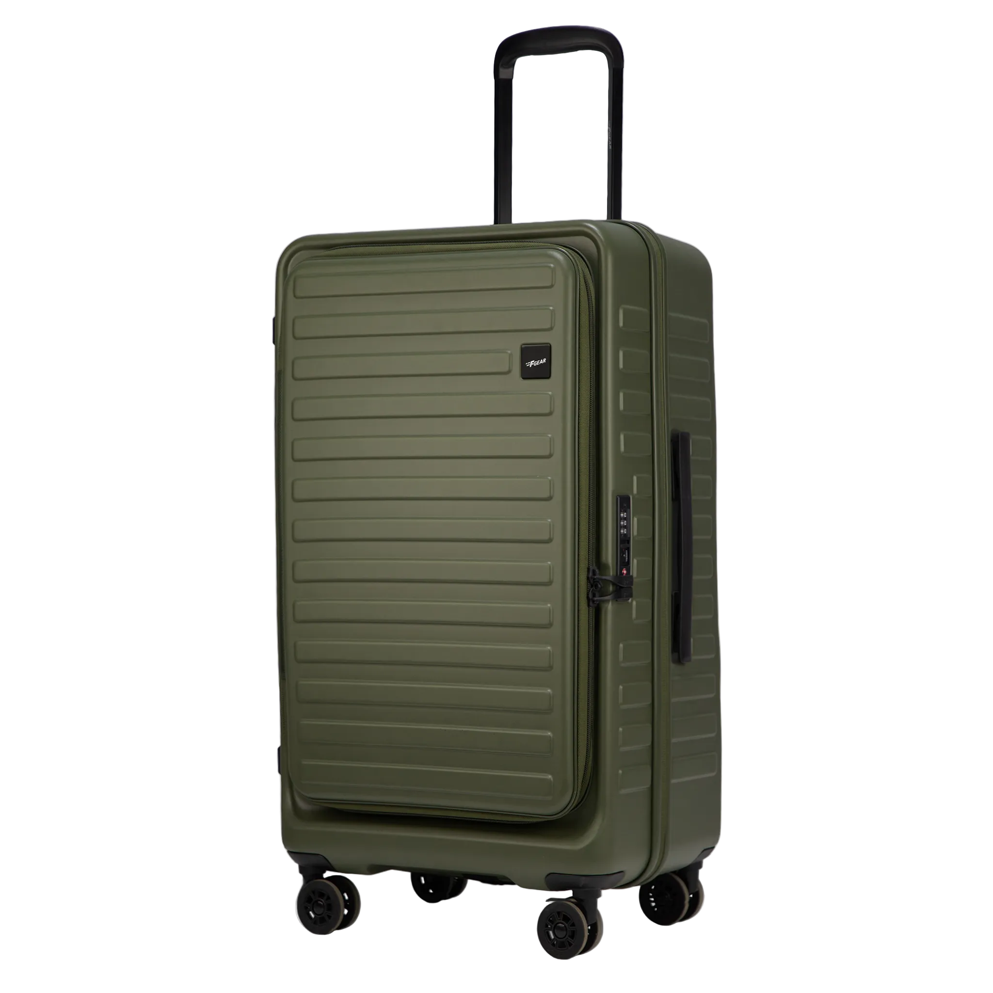 Windsor Army Green 68 cms Medium Front Opening Trunk-Style Check-in Strolley with Expander