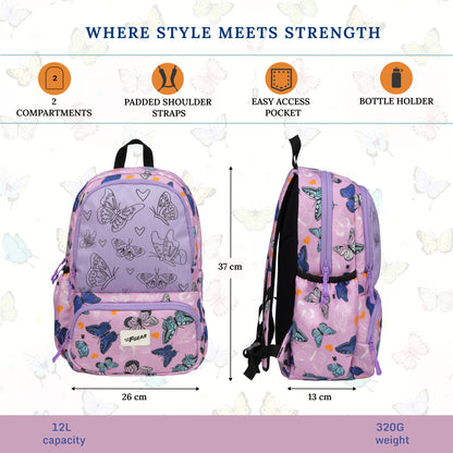 Colour Buddy 12L Lavender Butterfly Backpack