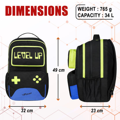 Level Up 34L Black Backpack
