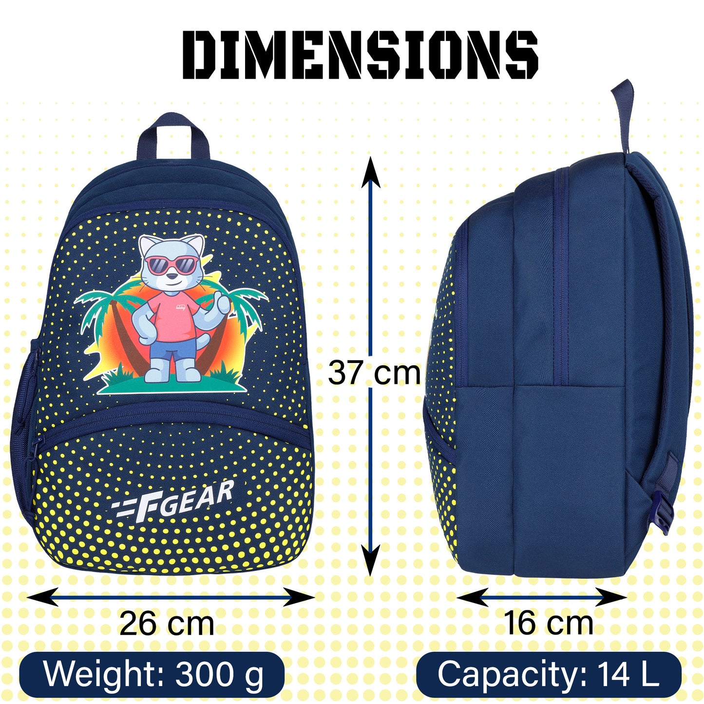 Tom 14L Navy Blue Kids Backpack