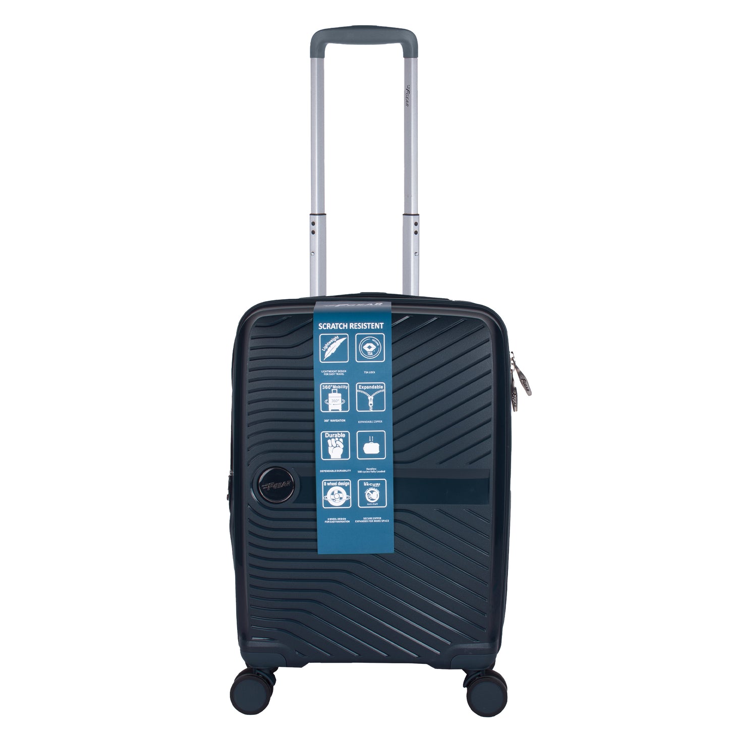 STV PP02 20" Dark Blue Expandable Cabin (Small) Suitcase