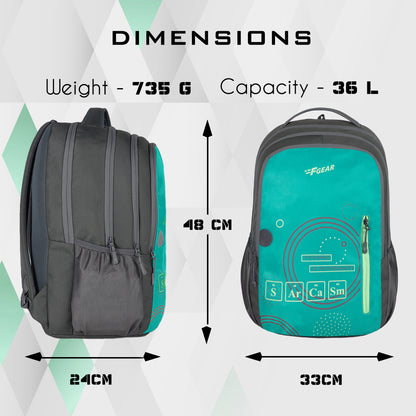 Sarcy 36L Grey Backpack with Raincover