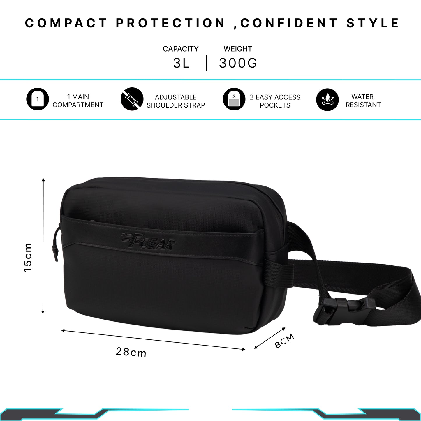 Paris Black Crossbody Bag