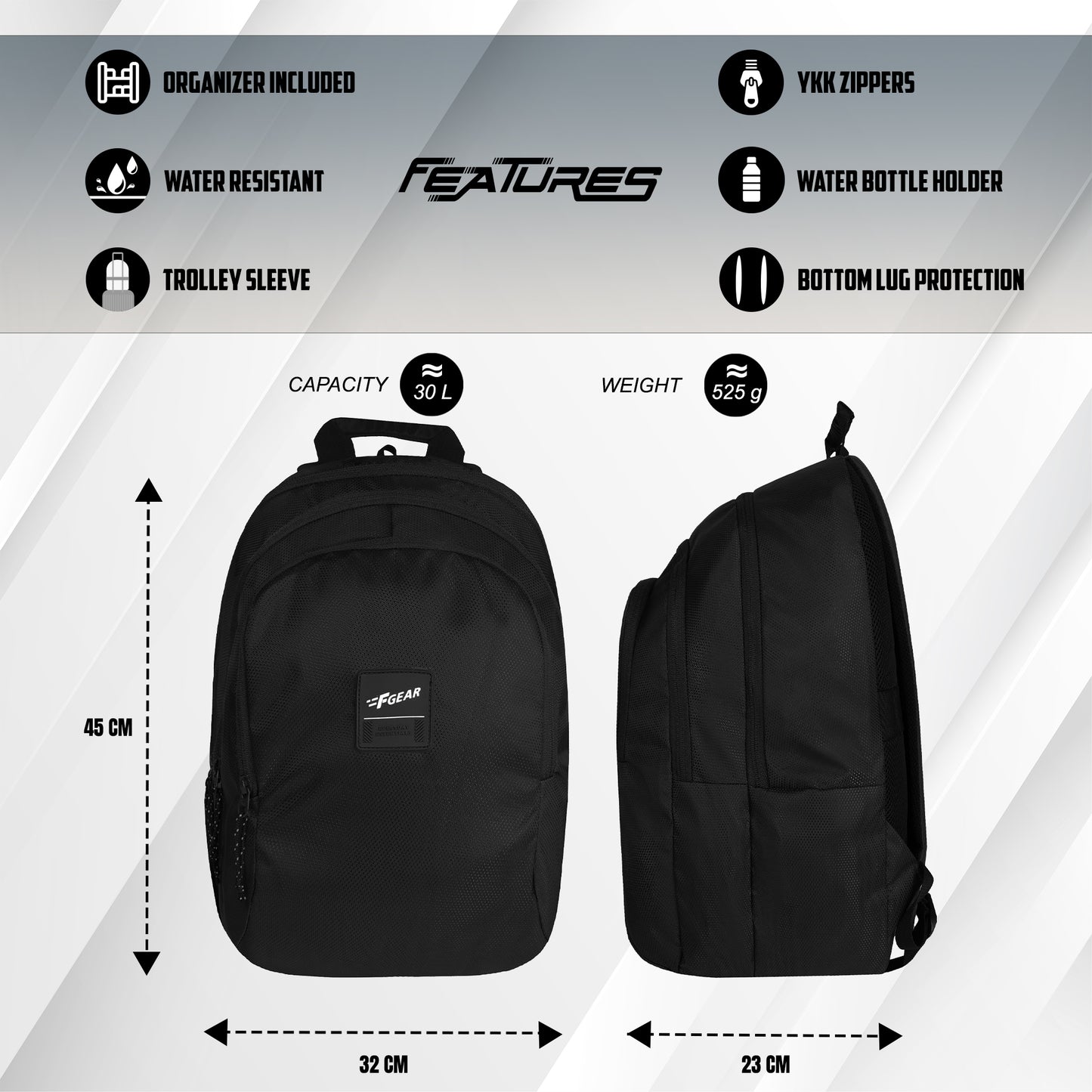 Crusader V2 30L Black Backpack