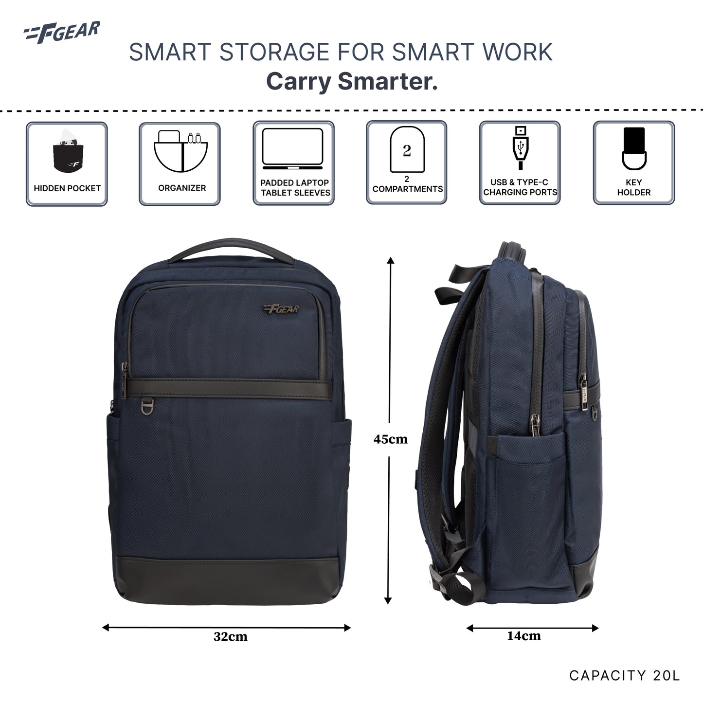 Hallstat 20L Blue Laptop Backpack