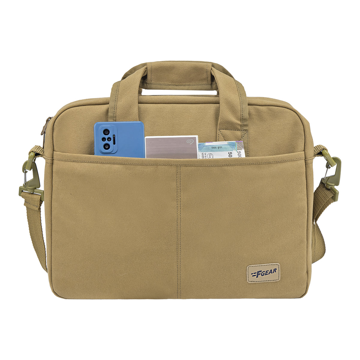 F Gear Alta Canvas Khaki Office Bag