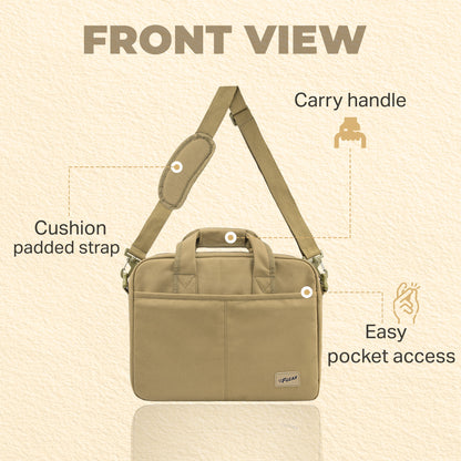 F Gear Alta Canvas Khaki Office Bag - features