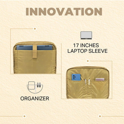 F Gear Alta Canvas Khaki Office Bag - features