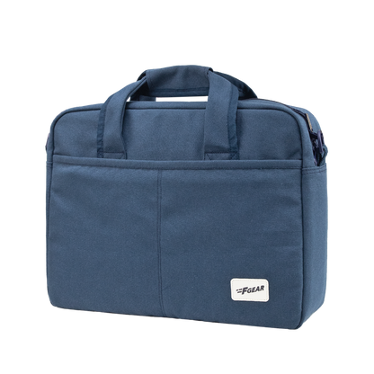 Alta Canvas Navy Laptop Messenger Bag - 3D