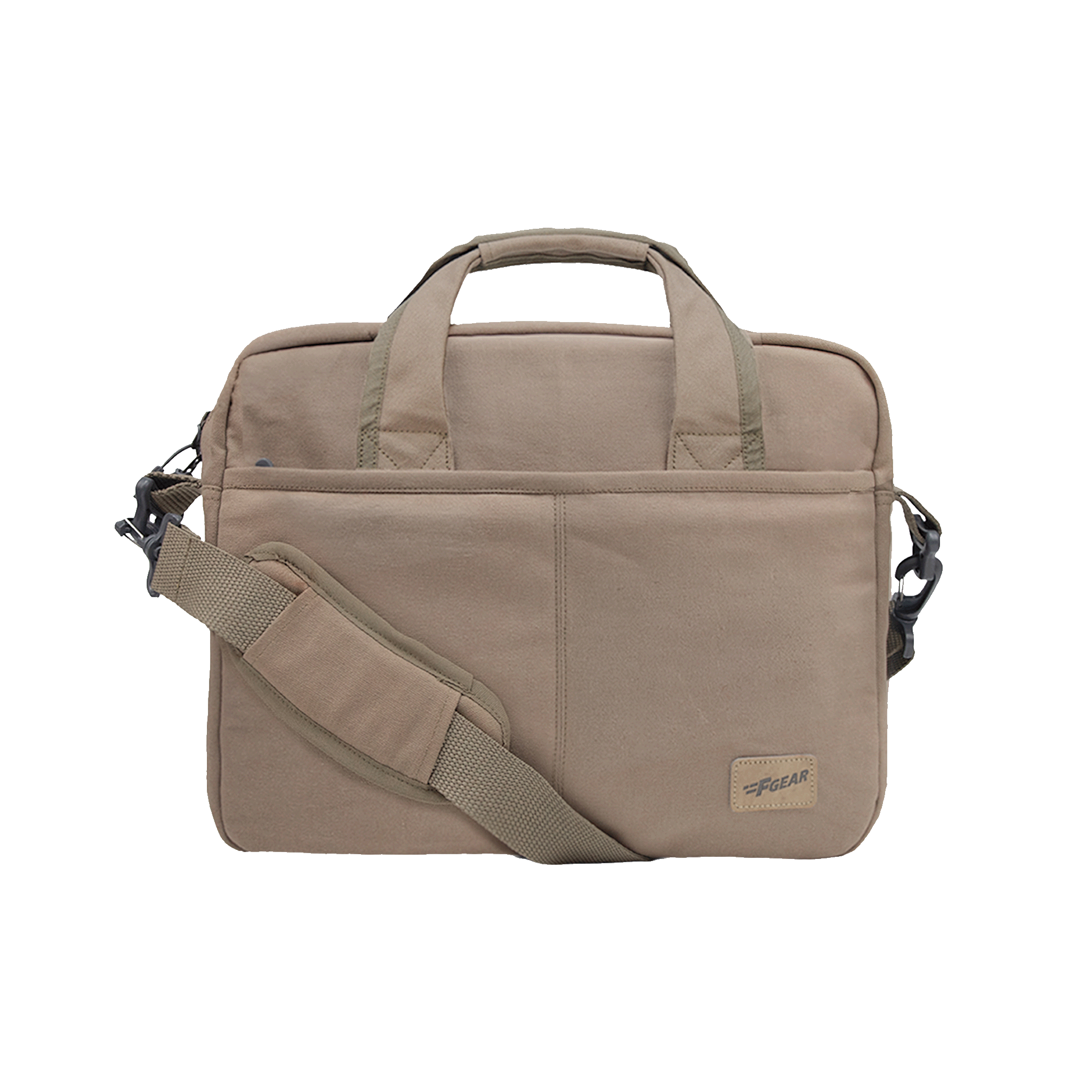 Alta Canvas Dark Beige Laptop Messenger Bag
