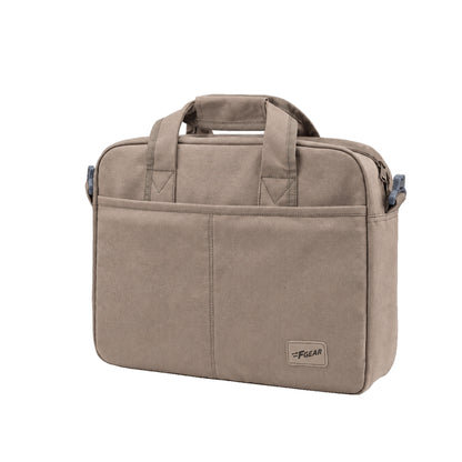 Alta Canvas Dark Beige Laptop Messenger Bag