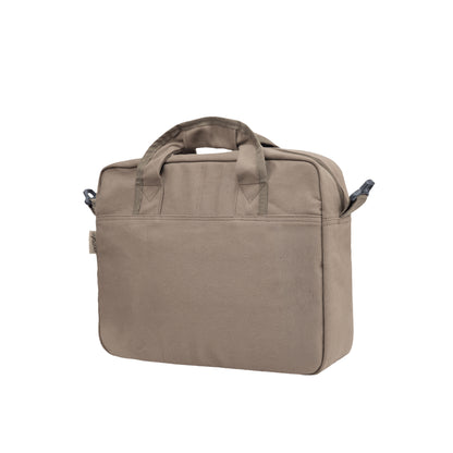 Alta Canvas Dark Beige Laptop Messenger Bag
