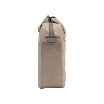 Alta Canvas Dark Beige Laptop Messenger Bag
