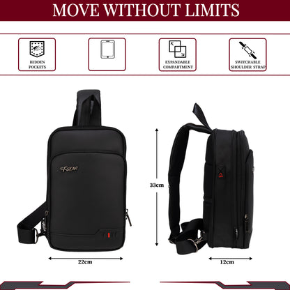 Aspen 8L Black Crossbody Sling Soft Bag