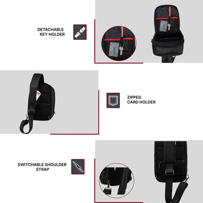 Aspen 8L Black Crossbody Sling Soft Bag