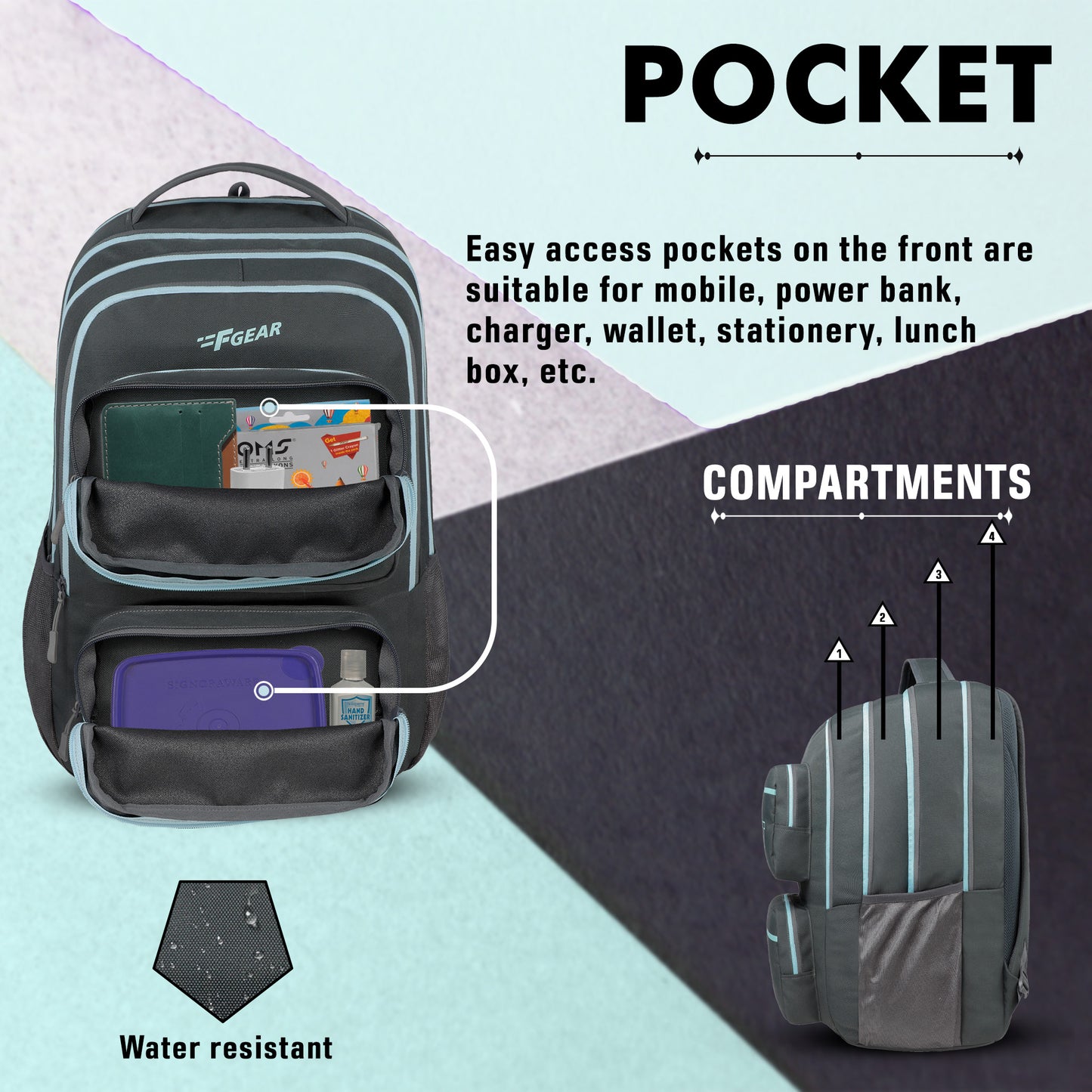 Don’t Quit 40L Grey Backpack
