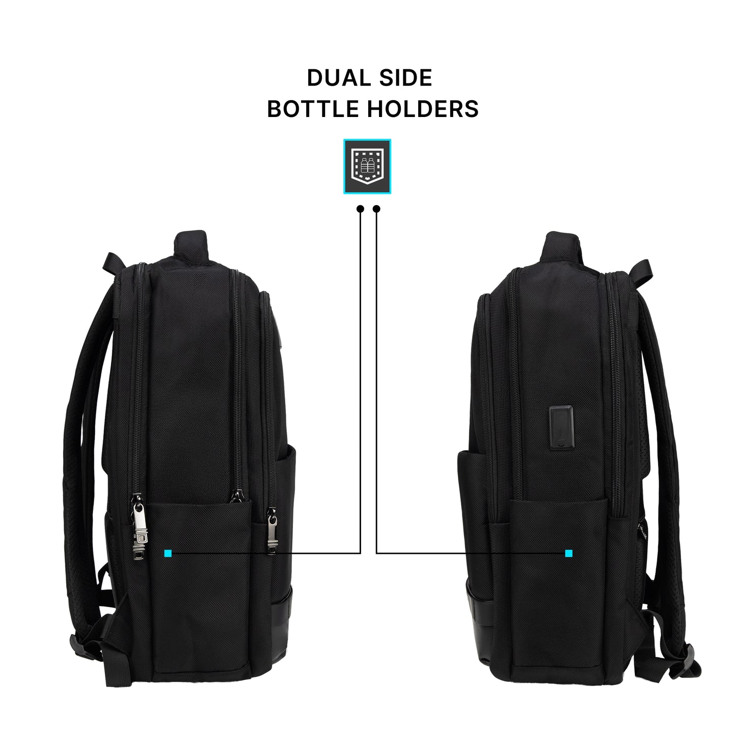 Brussels 21L Black Laptop Backpack