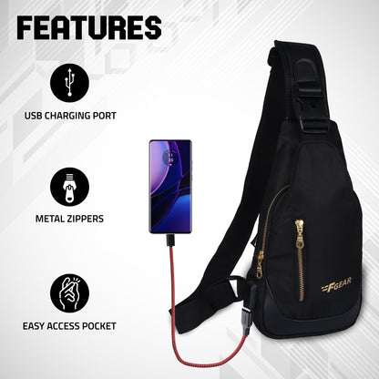 Verde 3L Black Crossbody Bag