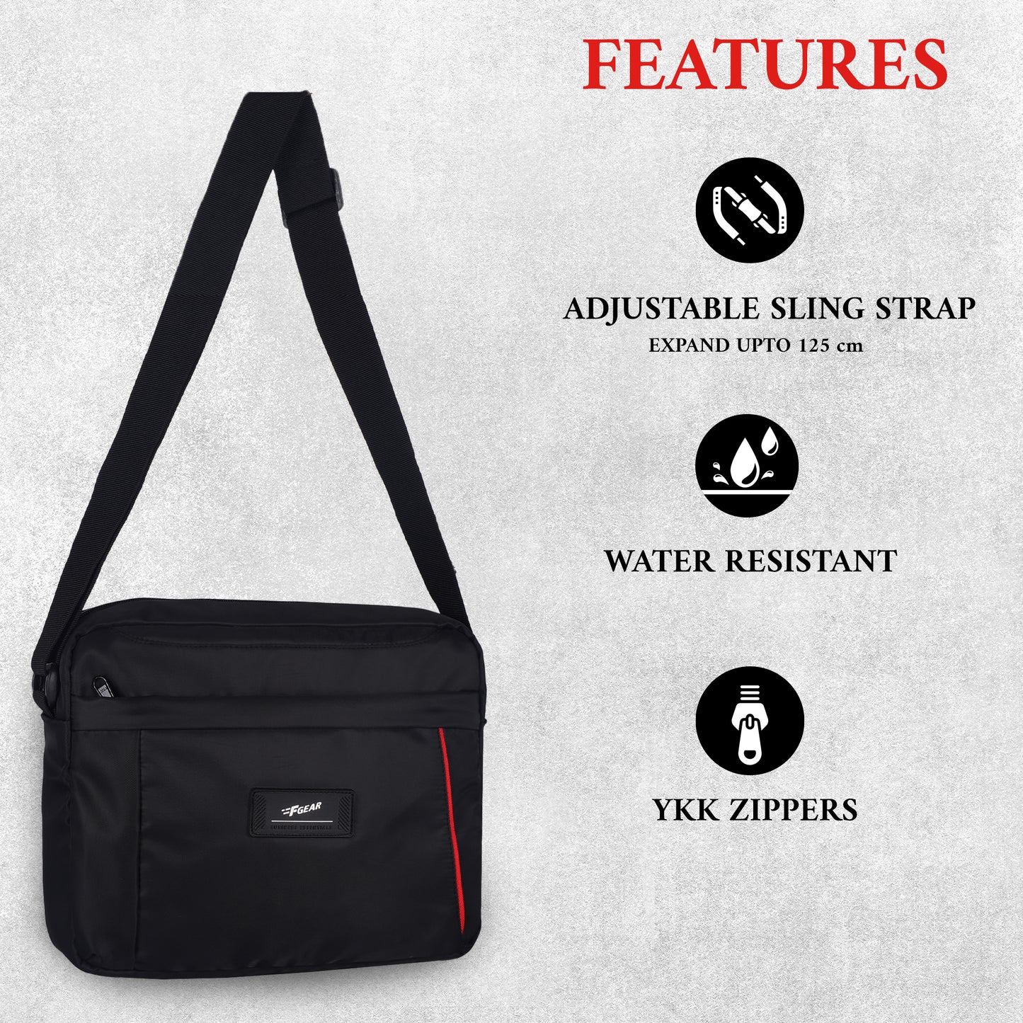 Miami V2 Black 6L Sling Bag