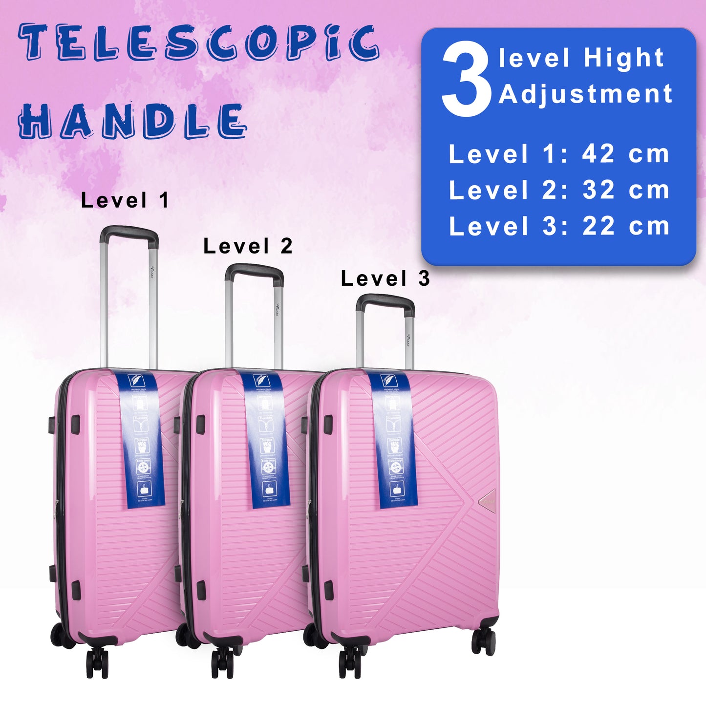 Goliath 24" Pink Expandable Medium Check-in Suitcase