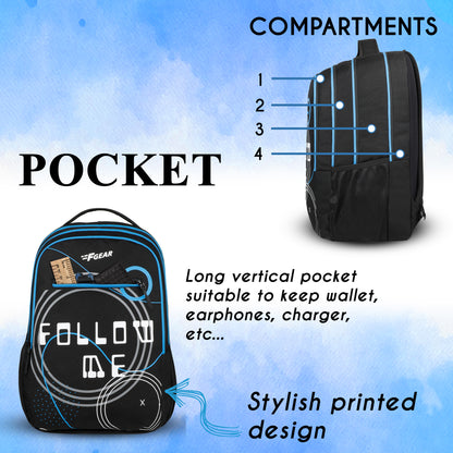 Follow Me 35L Black Blue Backpack