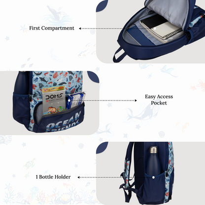 Playcraft  19L Blue Ocean Friends Backpack Backpack