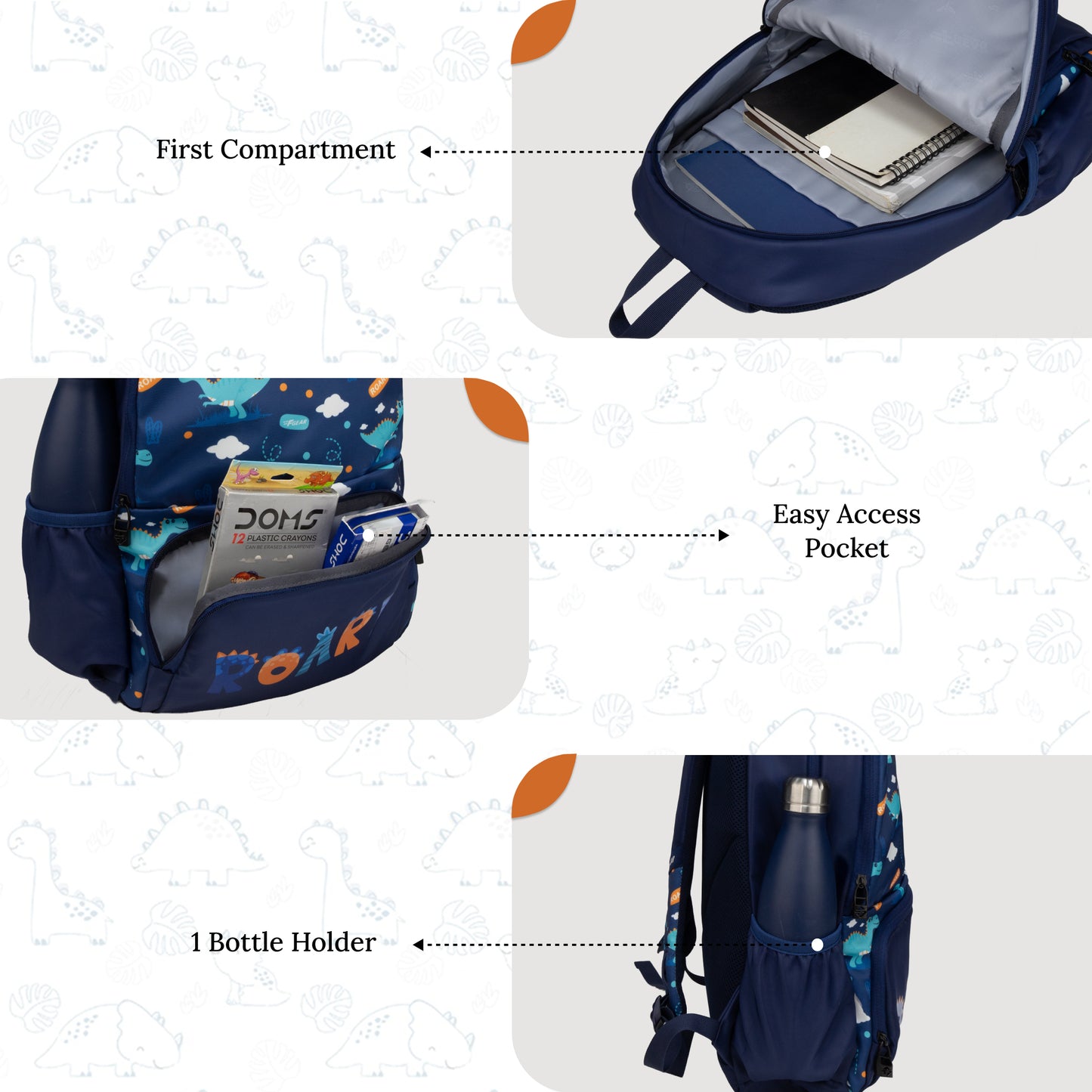 Playcraft  19L Roar Blue Backpack Backpack