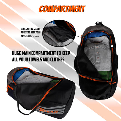 Explory V2 55L Blk Navy Orange Duffel Travel Duffle