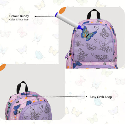 Colour Buddy 12L Lavender Butterfly Backpack