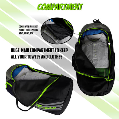 Explory V2 55L Blk Navy Green Duffel Travel Duffle