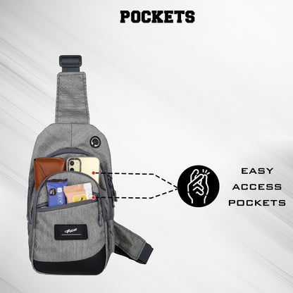 Powell Grey 5L Crossbody Bag – F