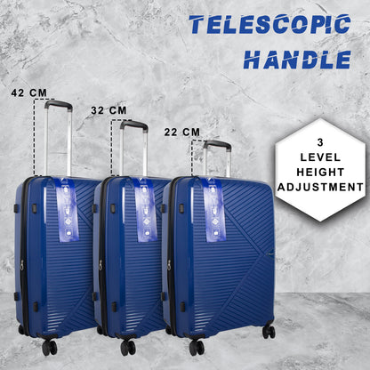 STV PP03 24" Light Blue Expandable Medium Check-in Suitcase
