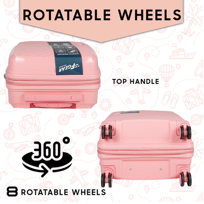 STV PP02 28" Peach Expandable Large Check-in Suitcase