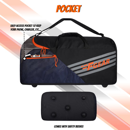 Explory V2 55L Blk Navy Orange Duffel Travel Duffle