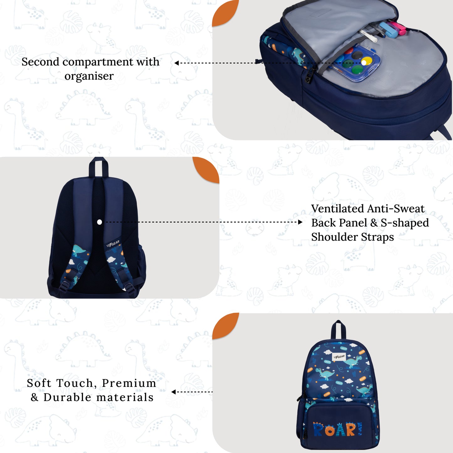 Playcraft  19L Roar Blue Backpack Backpack