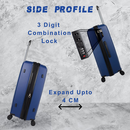 Goliath 24" Light Blue Expandable Medium Check-in Suitcase