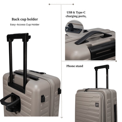 Sedona Small Cabin Pro Taupe 55 cms Front-Opening Strolley