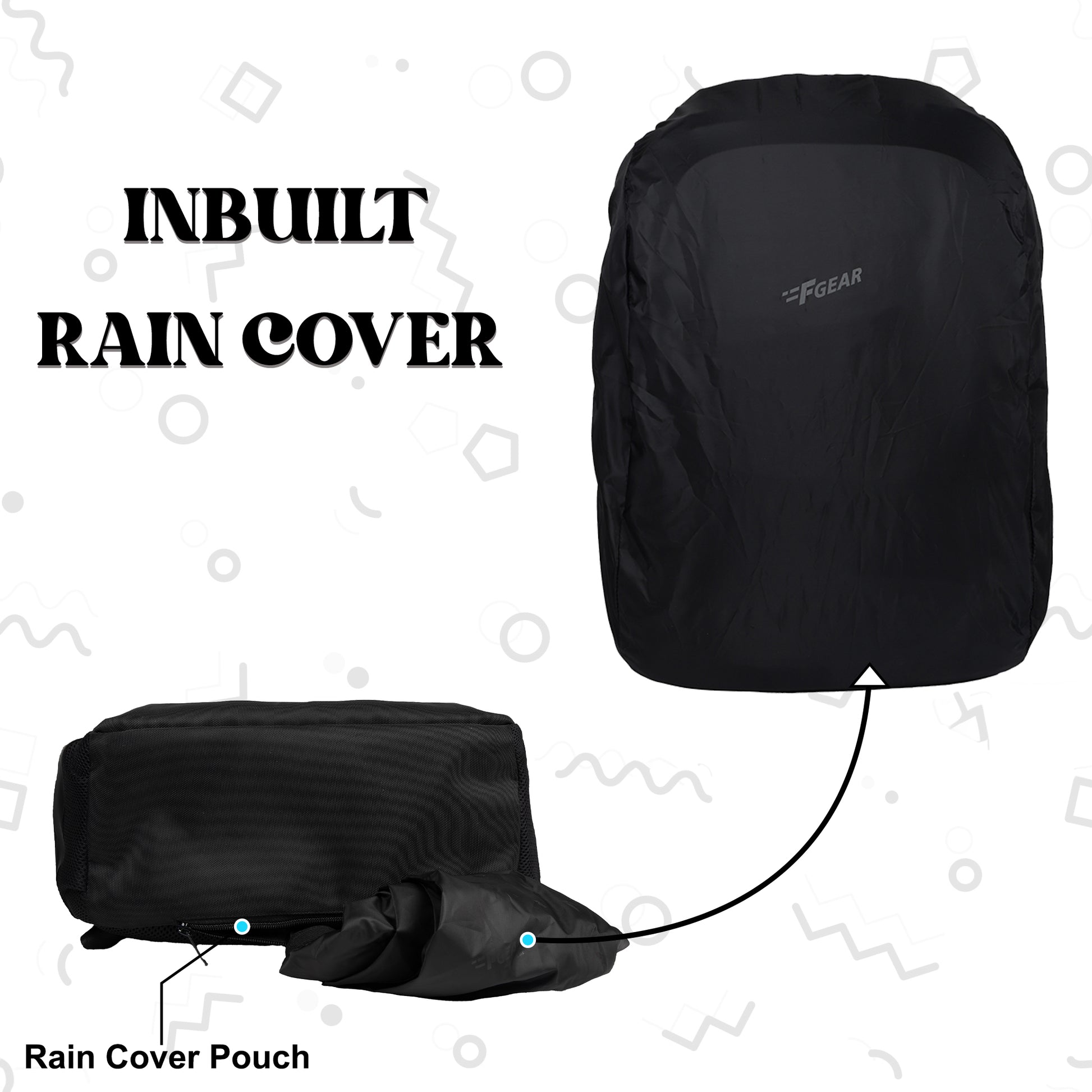 28l backpack rain cover Calima 28L Black Laptop Backpack with Raincover – FGEAR.in