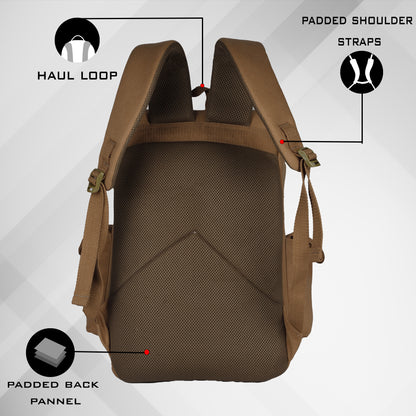 Webster Khaki Canvas 21L Backpack